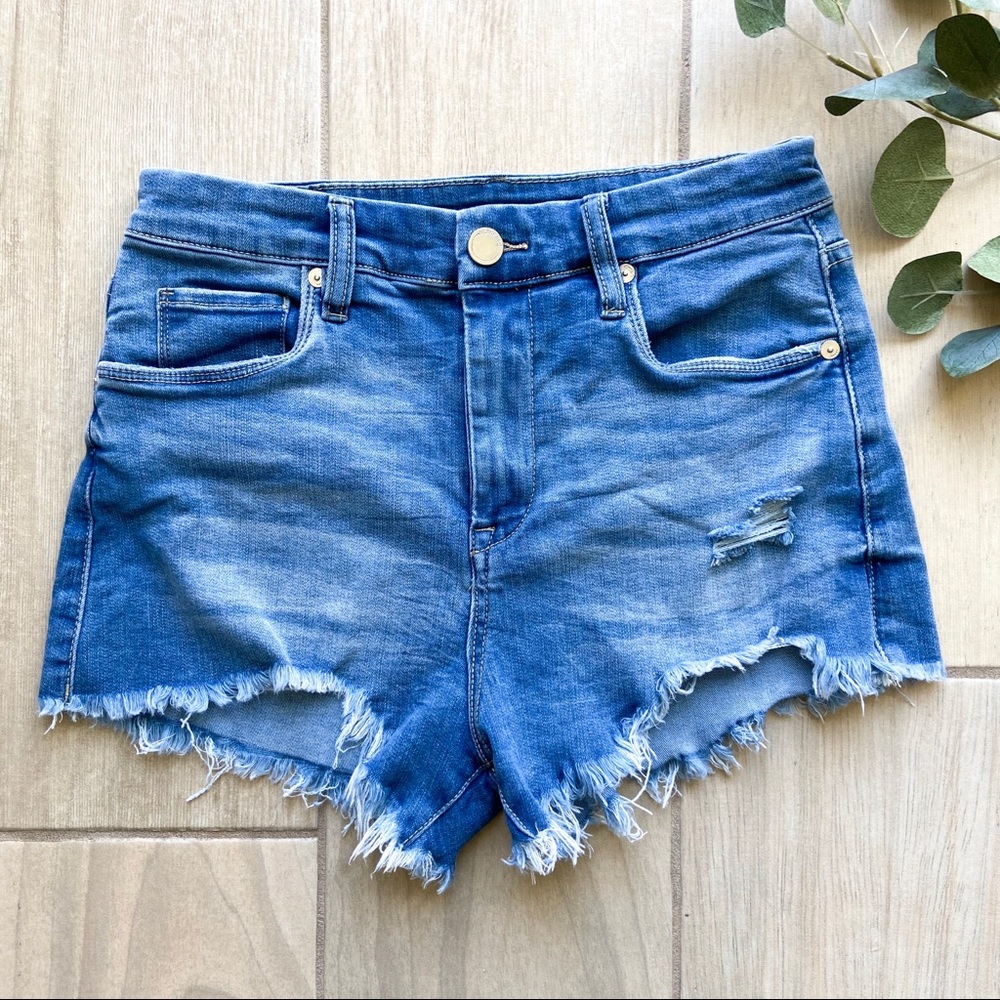 Blank NYC Wedge Short Distressed Jean Raw Hem